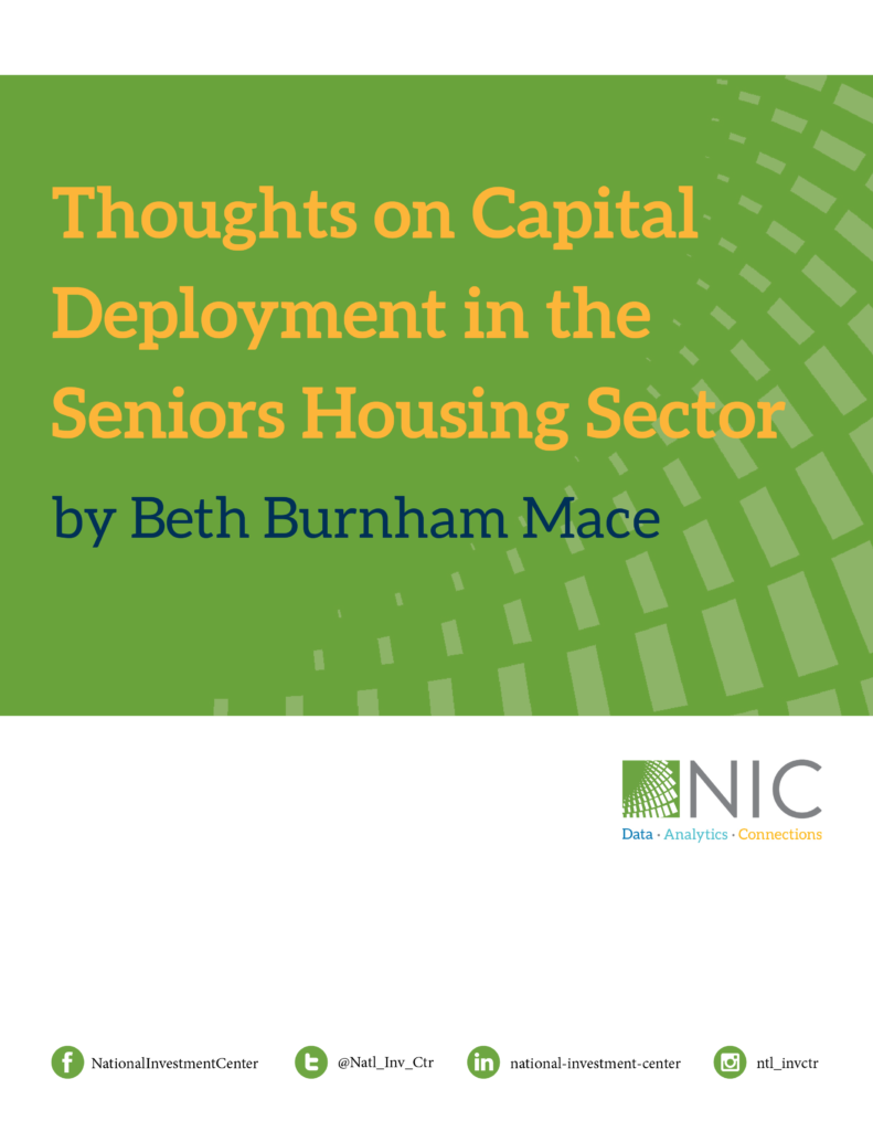 Thoughts on Capital Deployment in the Seniors Housing Sector