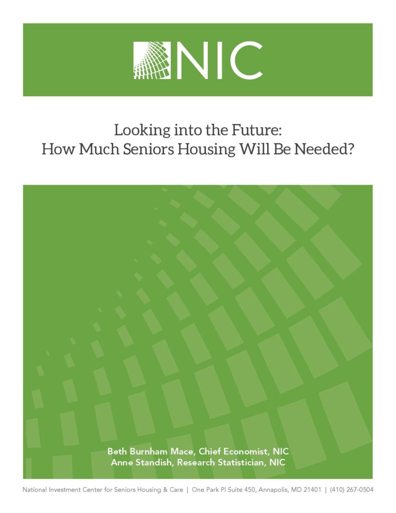 NIC White Paper: Looking Into the Future: How Much Seniors Housing Will Be Needed?