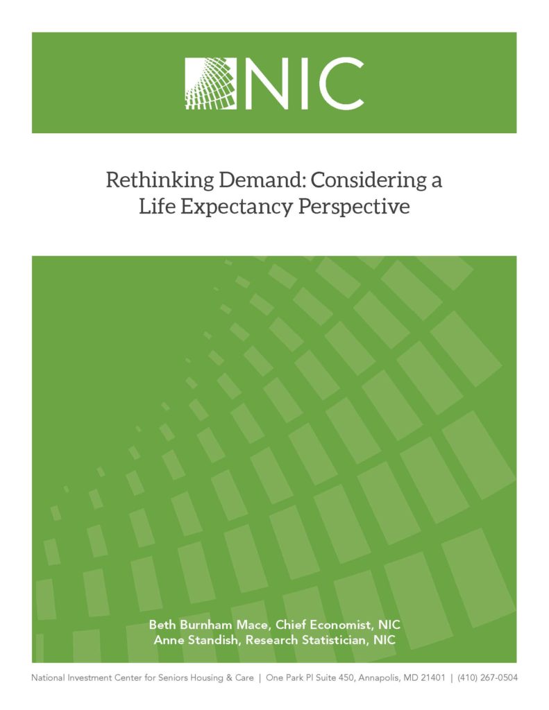 NIC White Paper: Rethinking Demand: Considering a Life Expectancy Perspective